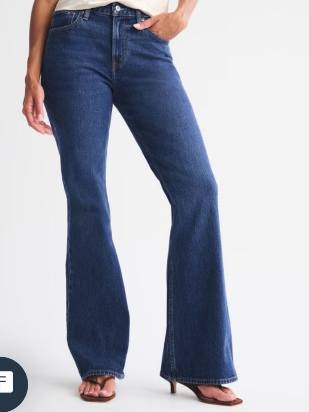 Abercrombie Fitch Women's High Rise Curve Love Vintage Flare Jeans Size 2 - Picture 3 of 10